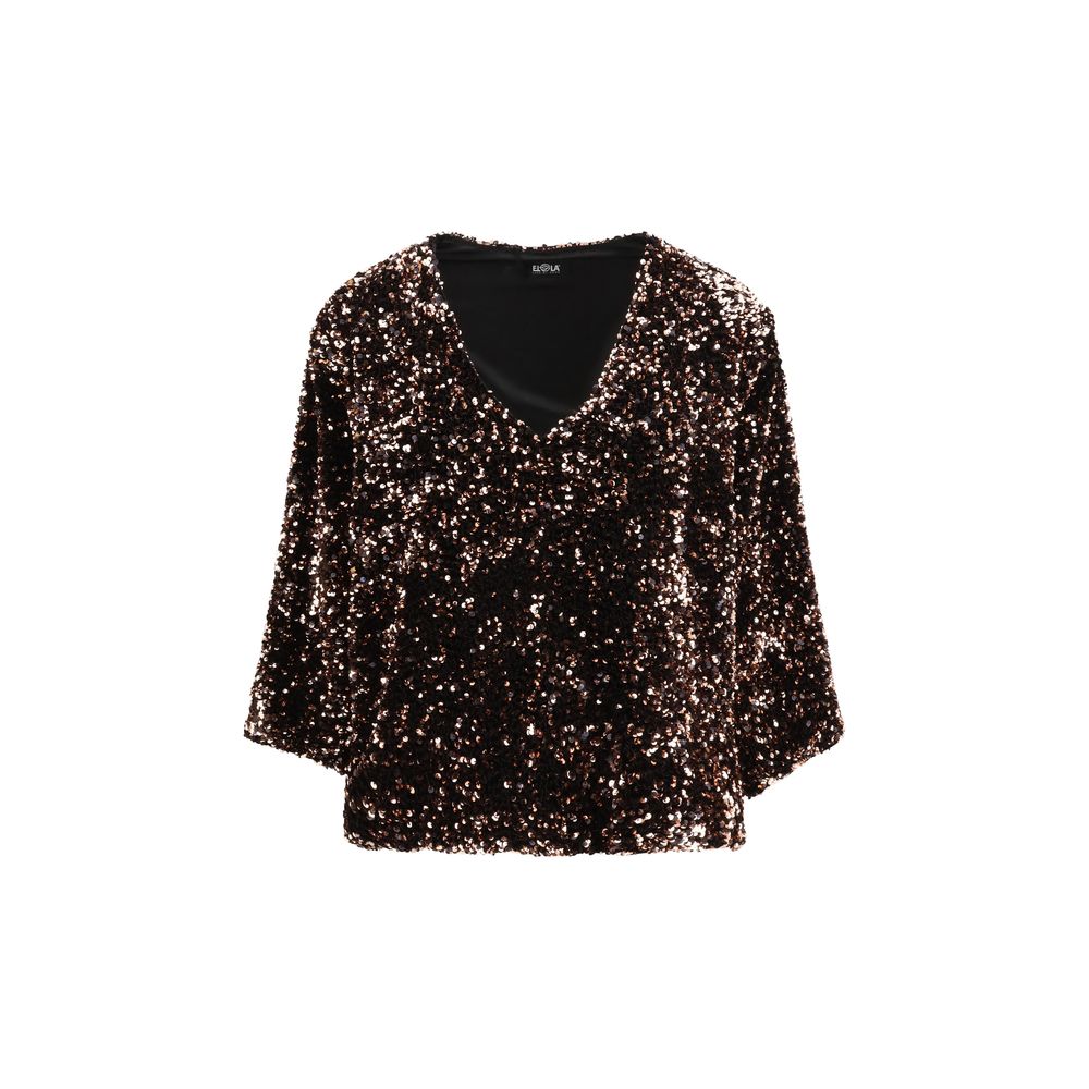 Ella Brown Polyester Blouse | Regal Royce