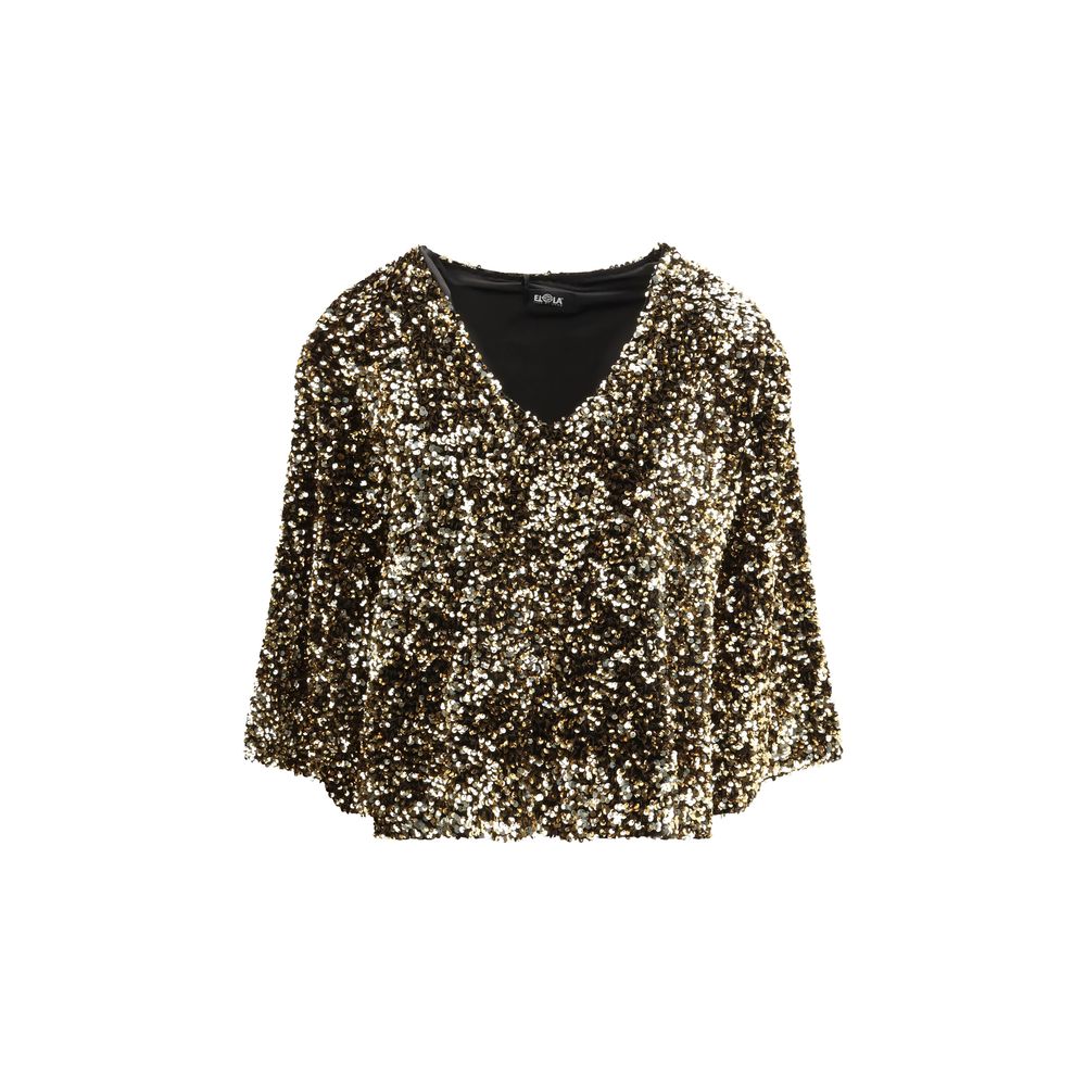 Ella Gold Polyester Blouse | Regal Royce