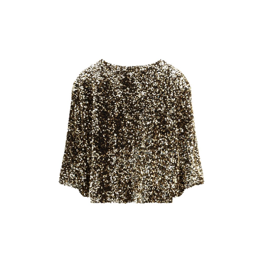 Ella Gold Polyester Blouse | Regal Royce