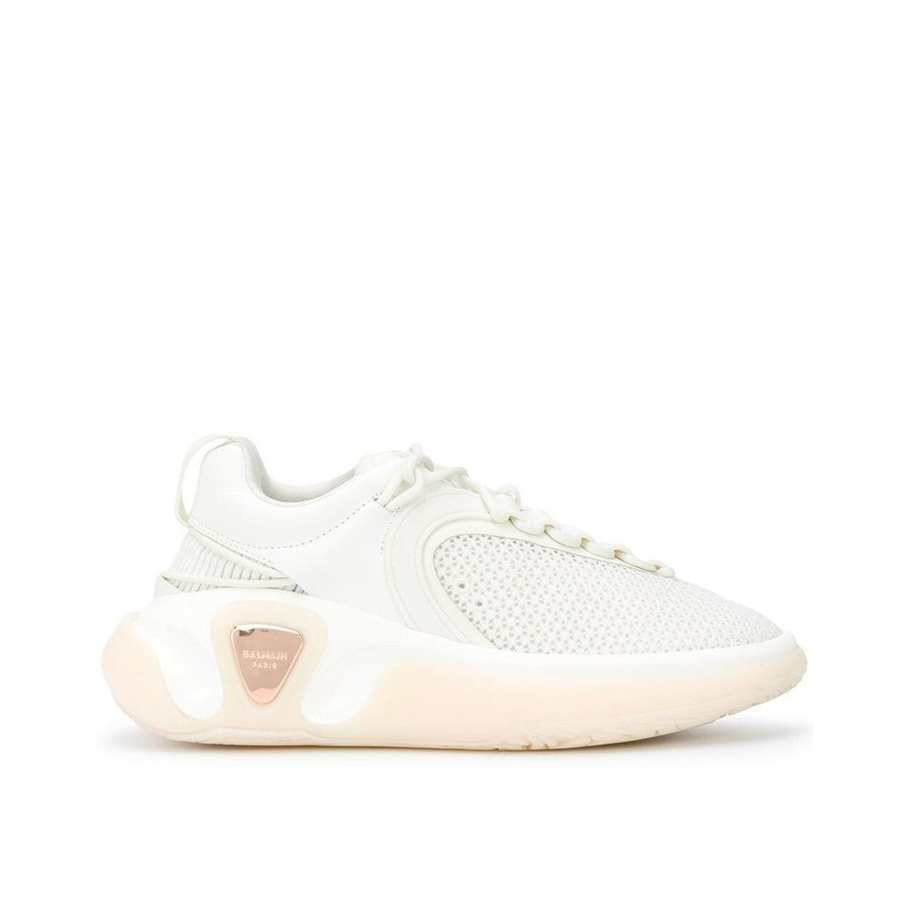 Balmain White Fabric Athletic Sneakers | Regal Royce