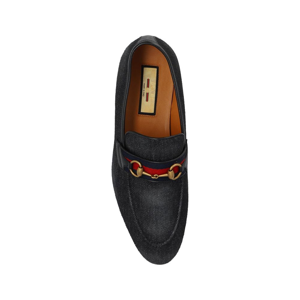 Gucci Black Fabric Slip-On Loafers | Regal Royce