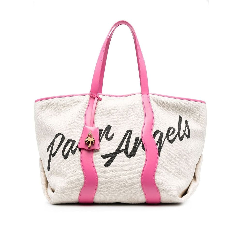 Palm Angels White Canvas Tote Bag | Regal Royce