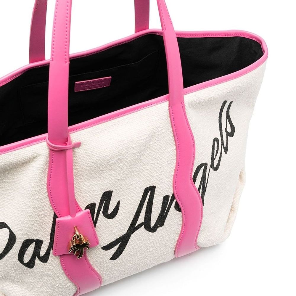 Palm Angels White Canvas Tote Bag | Regal Royce