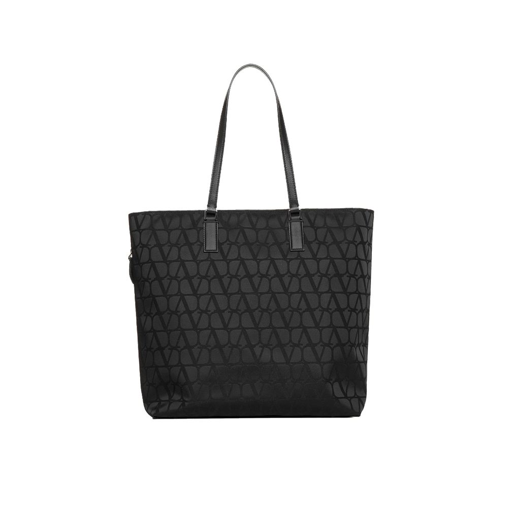 Valentino Garavani Black Cotton Tote Bag | Regal Royce