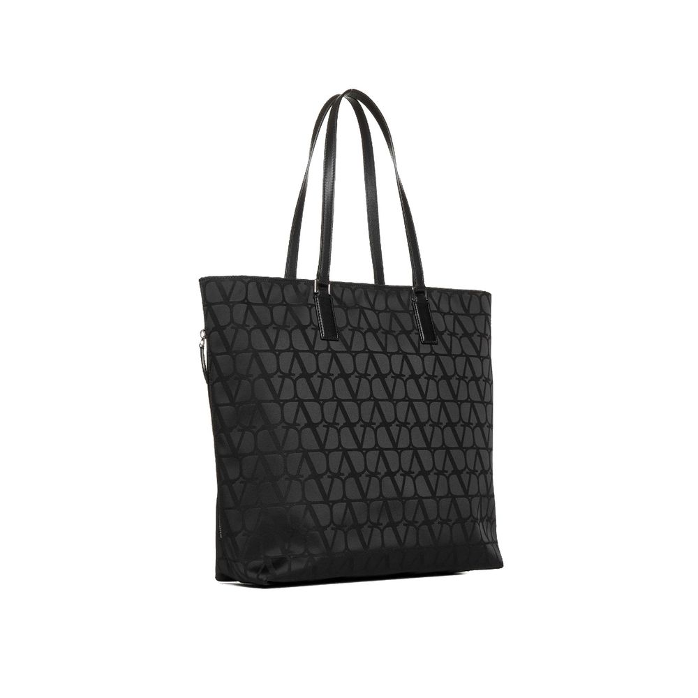 Valentino Garavani Black Cotton Tote Bag | Regal Royce