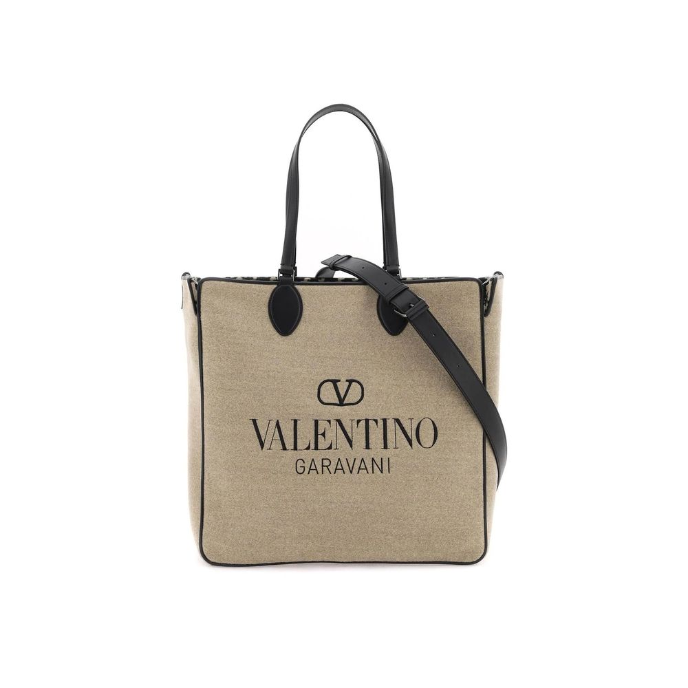 Valentino Garavani Beige Wool Tote Bag | Regal Royce