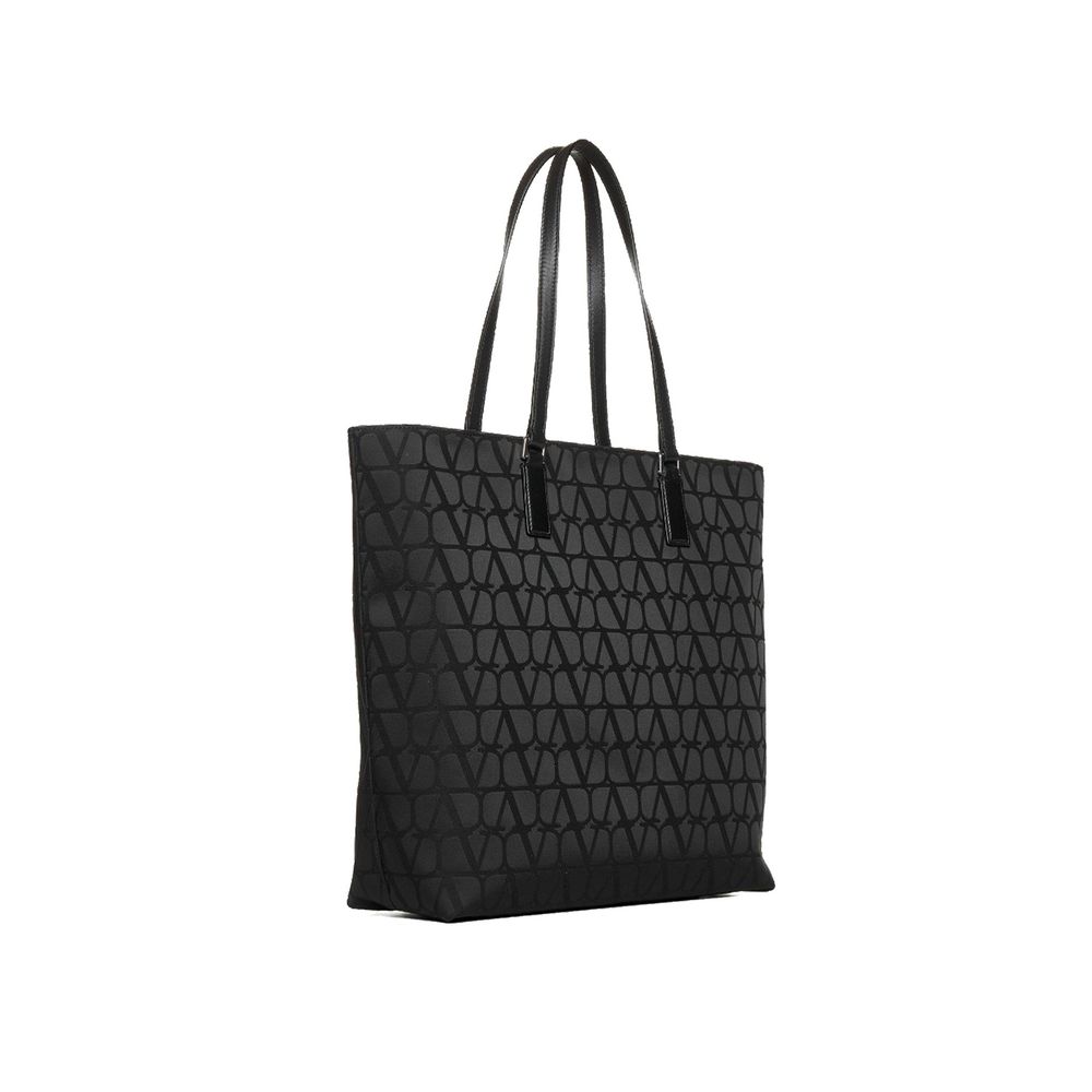 Valentino Garavani Black Cotton Tote Bag | Regal Royce