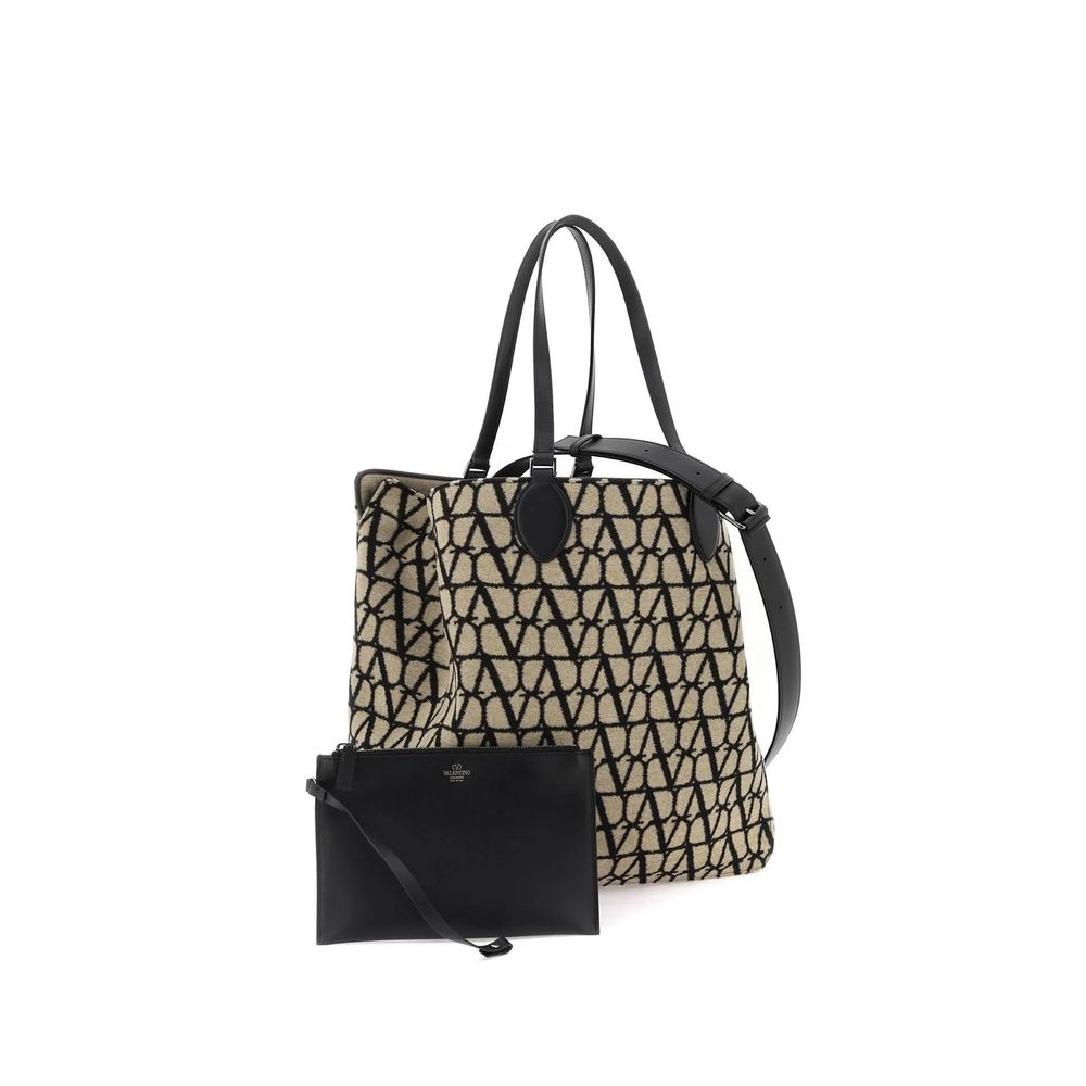 Valentino Garavani Beige Wool Tote Bag | Regal Royce