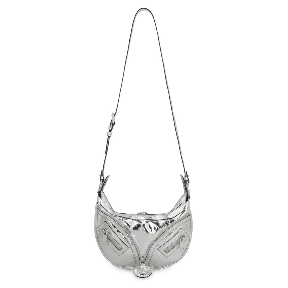 Versace Silver Lamb Leather Shoulder Bag | Regal Royce