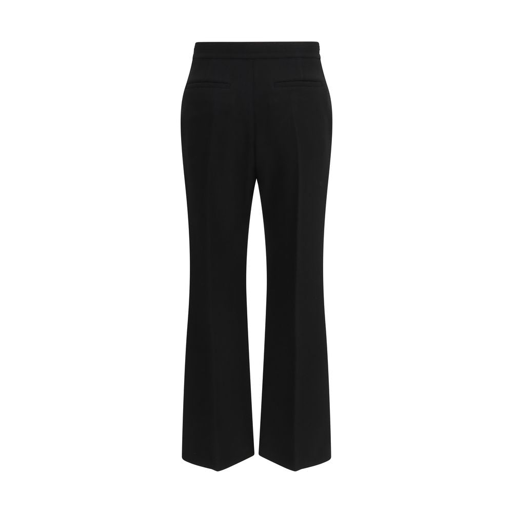 Valentino Black Fleece Wool Flared Pants | Regal Royce