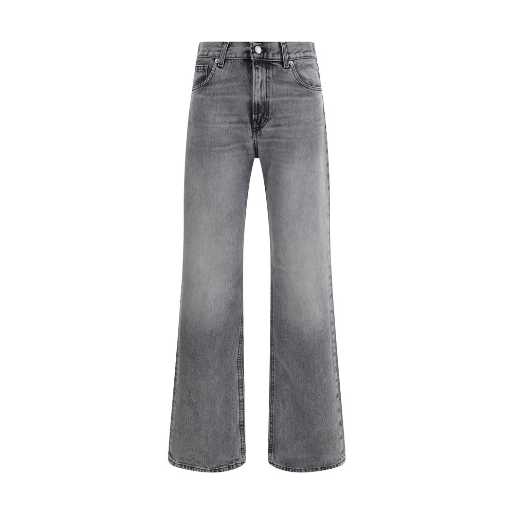 Haikure Black Cotton Straight-Leg Jeans | Regal Royce