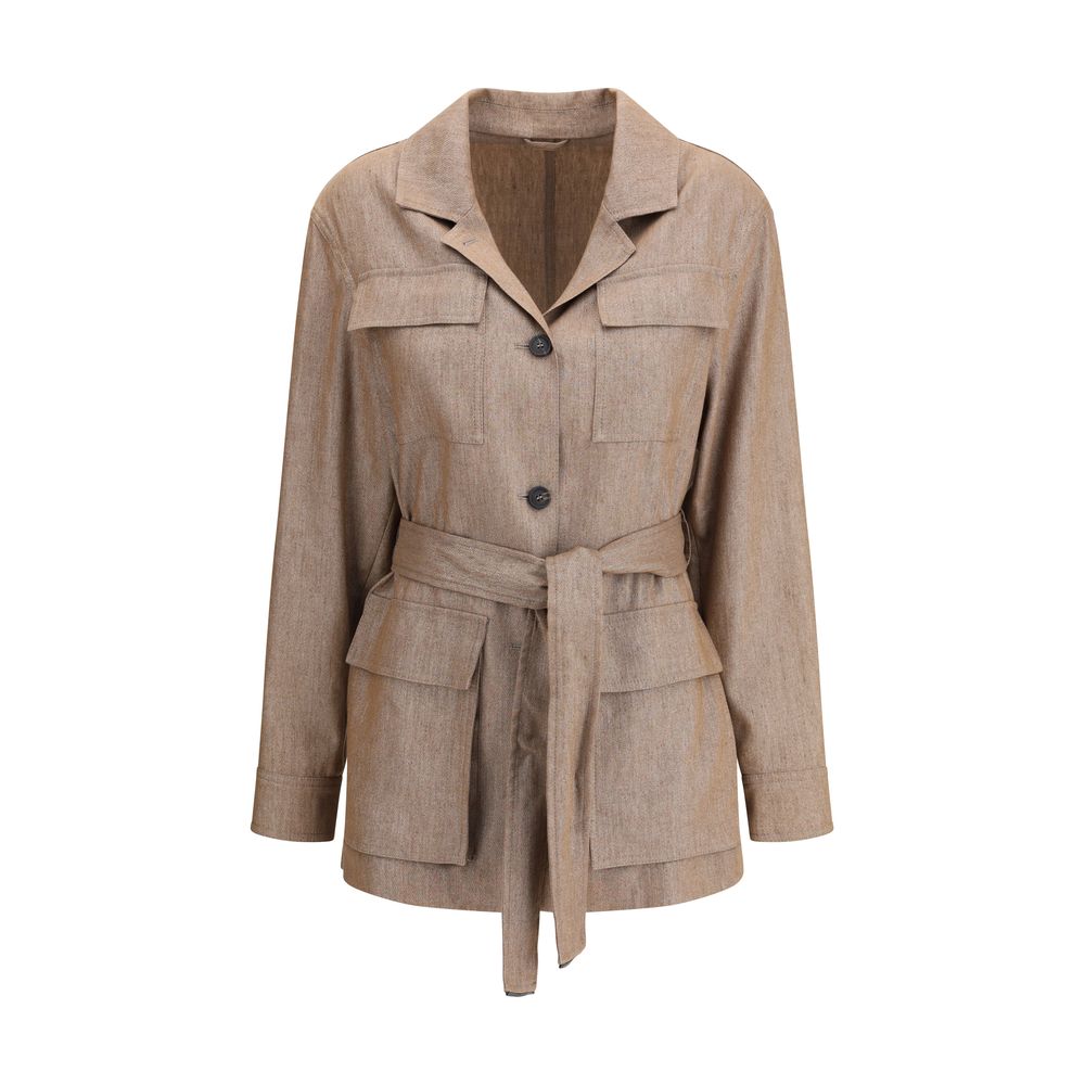 Brunello Cucinelli Brown Linen Coat | Regal Royce