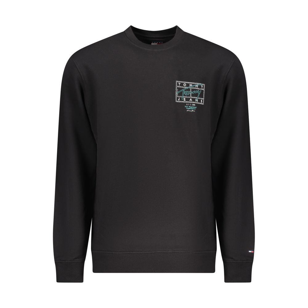 Tommy Hilfiger Black Cotton Men Sweatshirt | Regal Royce