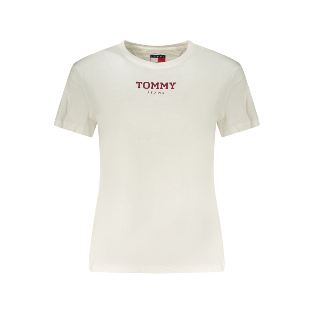 Tommy Hilfiger White Cotton Women T-Shirt | Regal Royce