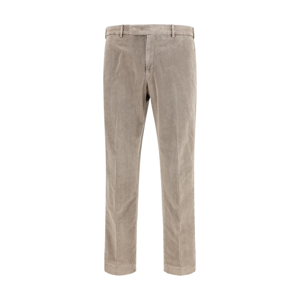 PT Torino Beige Cotton Pants | Regal Royce