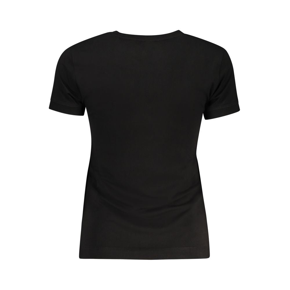Guess Jeans Black Organic Cotton Women T-Shirt | Regal Royce