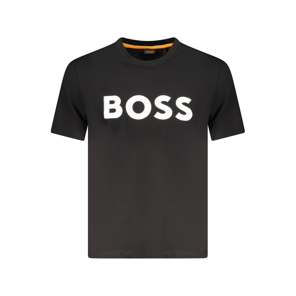Hugo Boss Black Cotton Men T-Shirt | Regal Royce