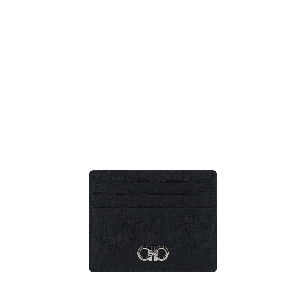Ferragamo Black Calf Leather Bos Taurus Wallet | Regal Royce