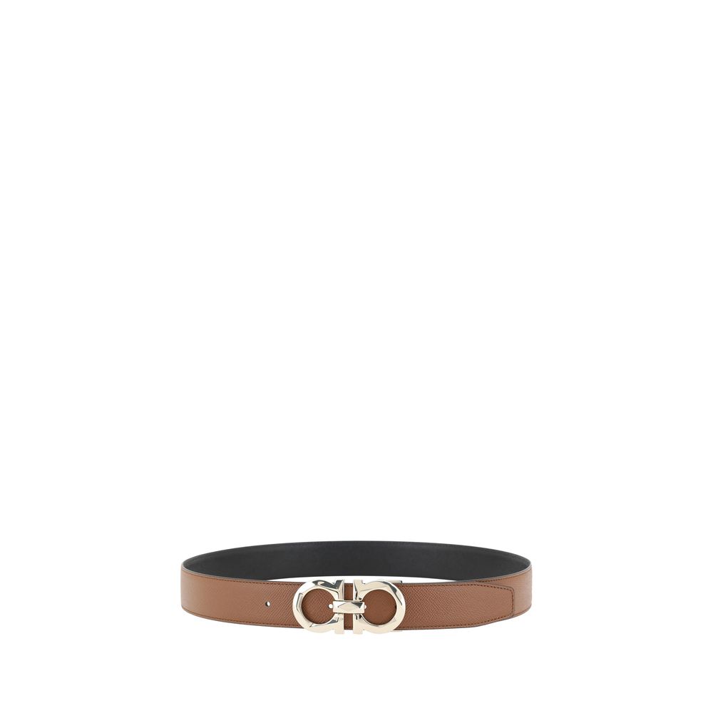 Ferragamo Brown Calf Leather Bos Taurus Regular Belt | Regal Royce