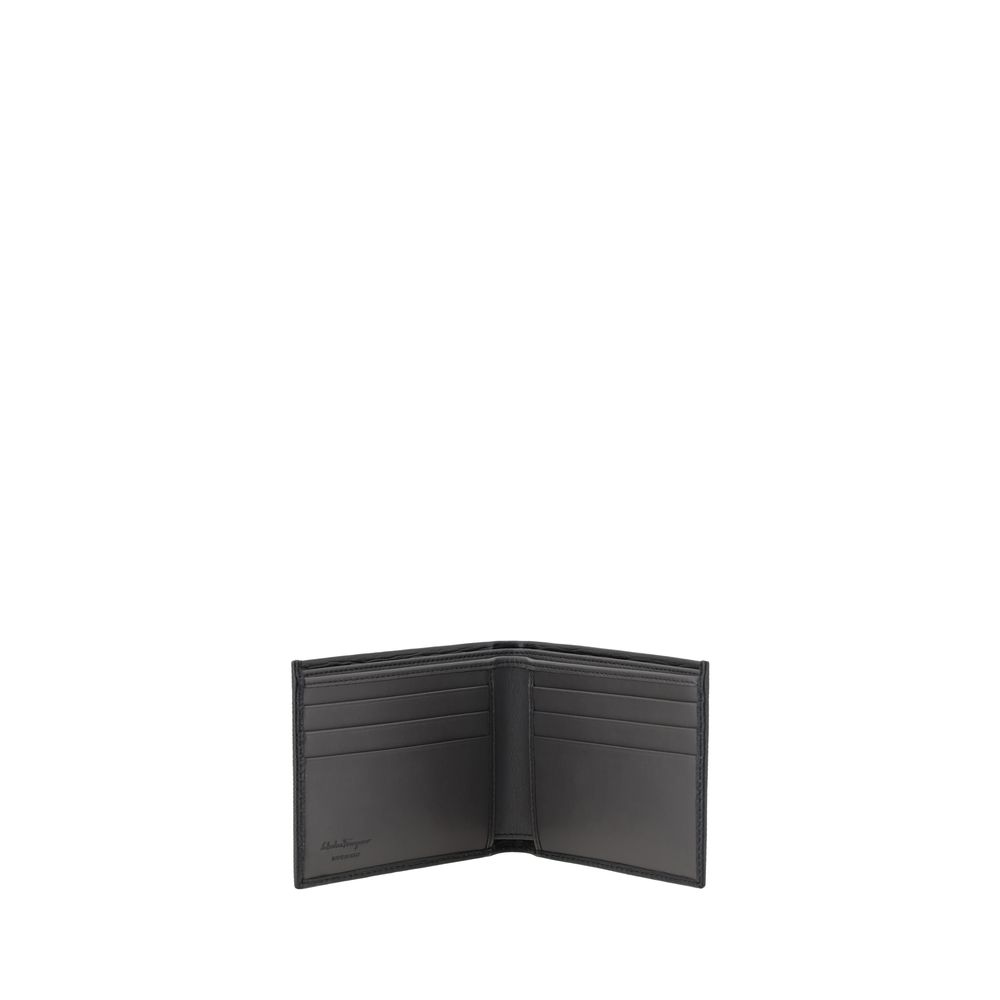 Ferragamo Black Calf Leather Bos Taurus Wallet | Regal Royce