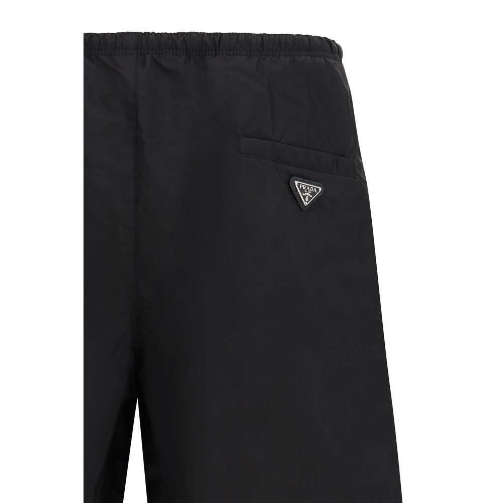 Prada Black Recycled Polyamide Swim Shorts | Regal Royce