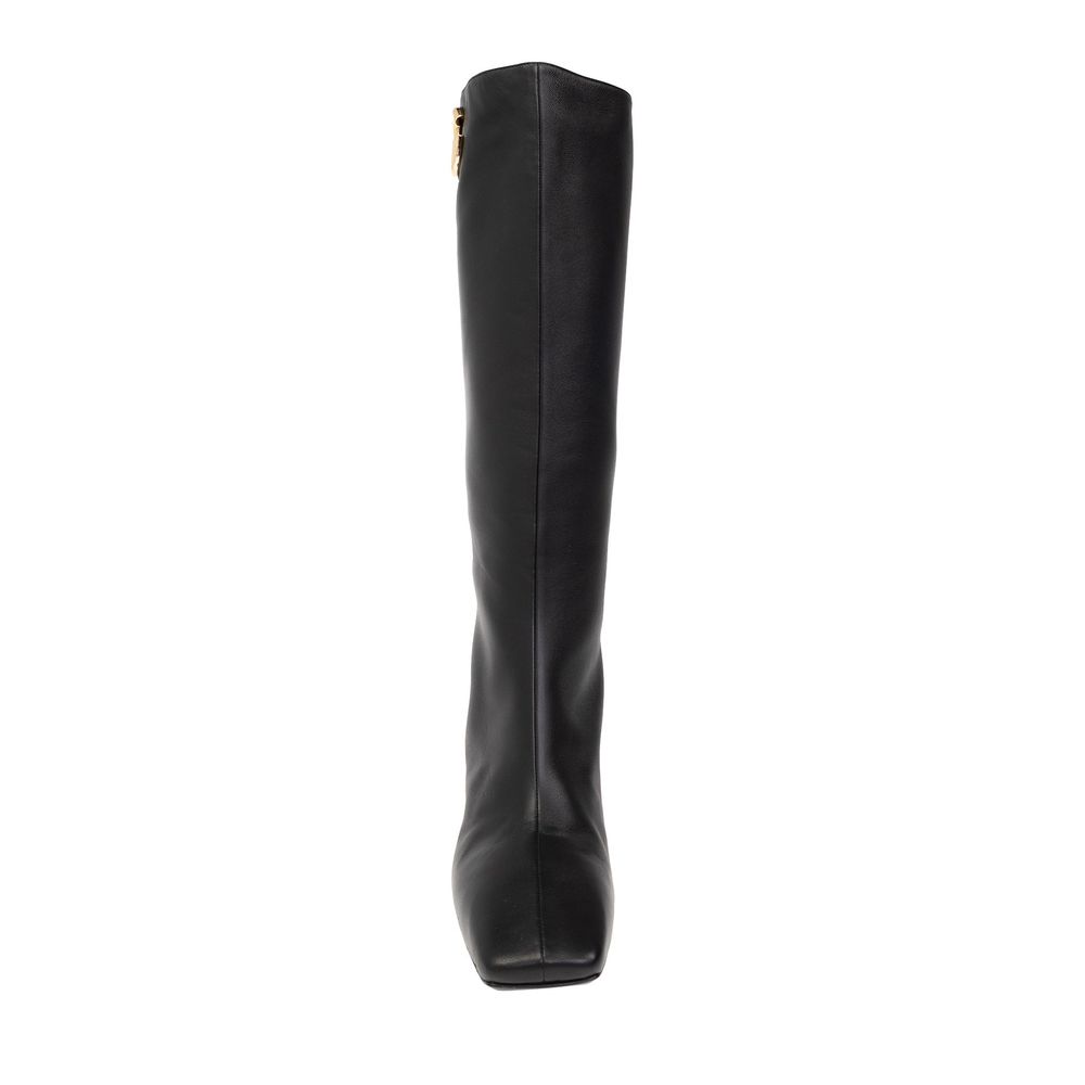 Dolce & Gabbana Black Calfskin High Heel Boots | Regal Royce