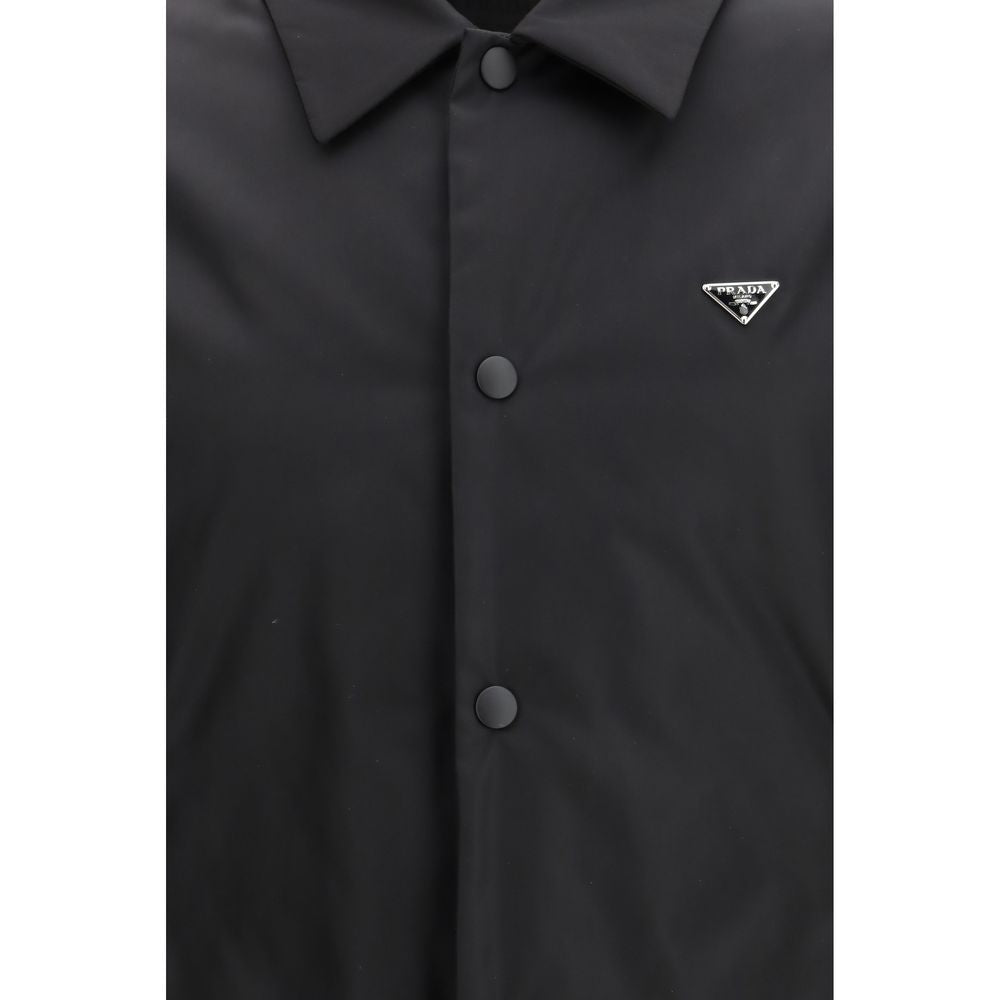 Prada Black Recycled Polyamide Coat | Regal Royce