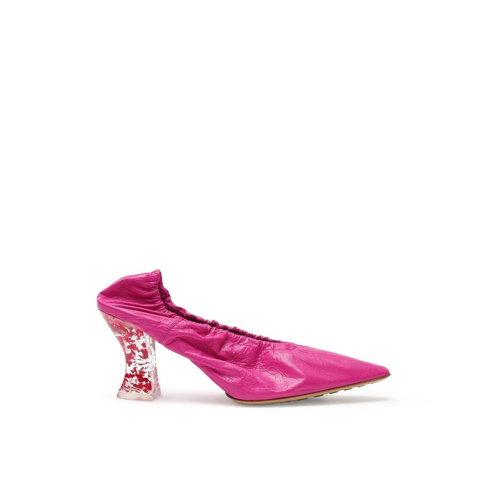 Bottega Veneta Fuchsia Leather Slippers | Regal Royce