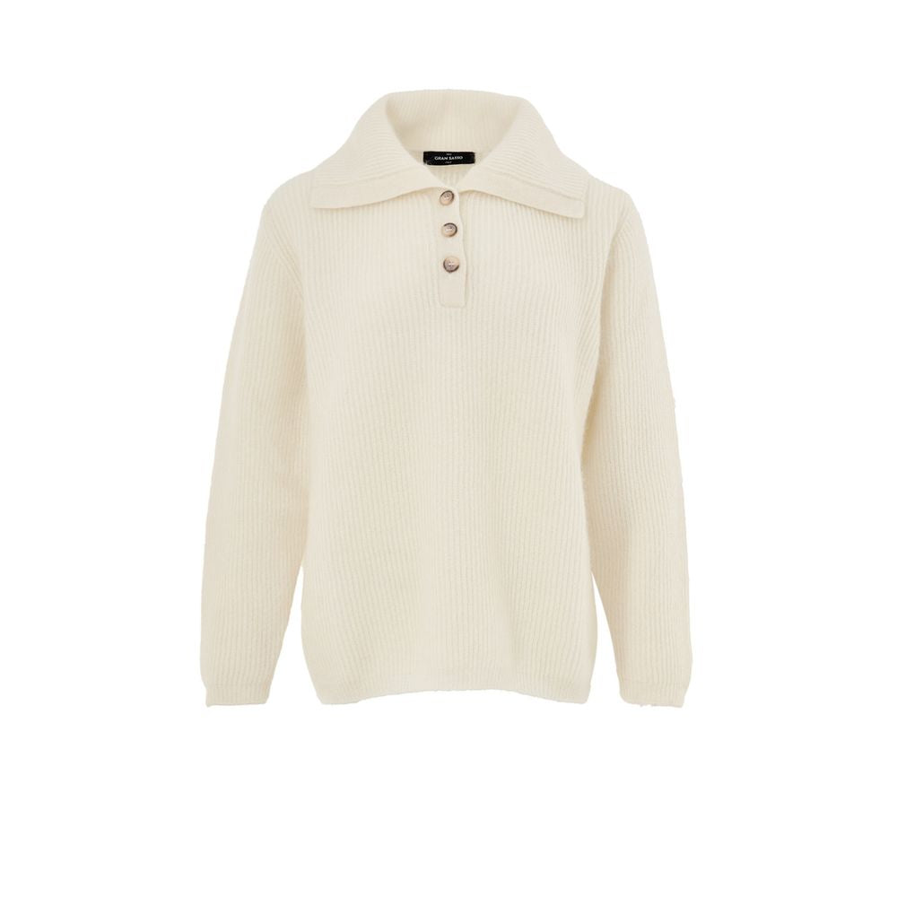 Gran Sasso White Wool Polo Shirt | Regal Royce