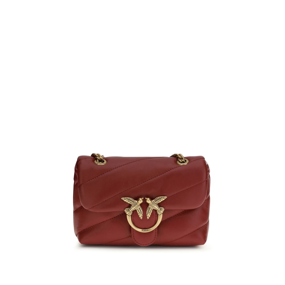 PINKO Bordeaux Calf Leather Bos Taurus Shoulder Bag | Regal Royce