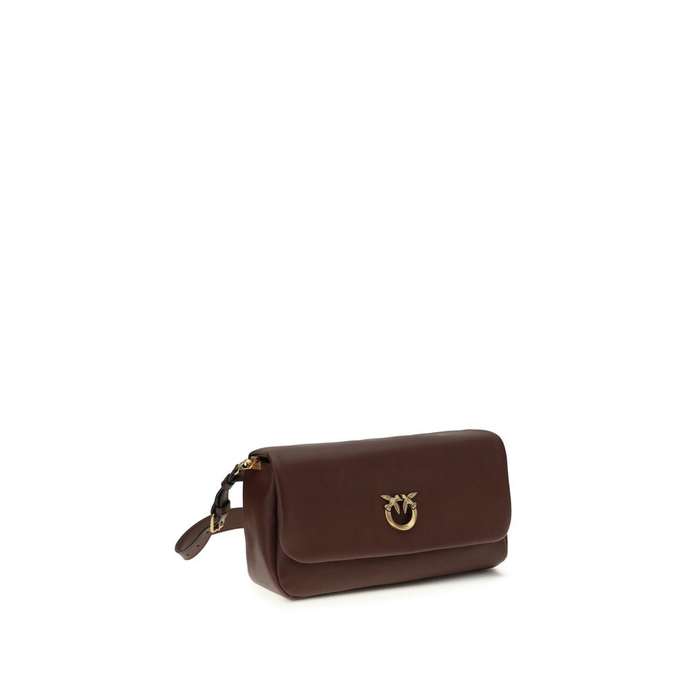 PINKO Brown Calf Leather Bos Taurus Shoulder Bag | Regal Royce