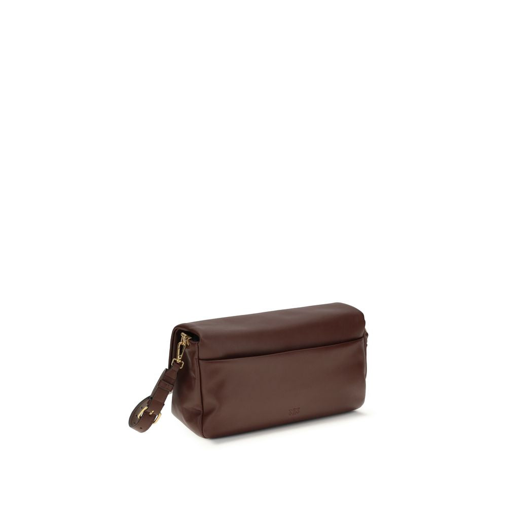 PINKO Brown Calf Leather Bos Taurus Shoulder Bag | Regal Royce