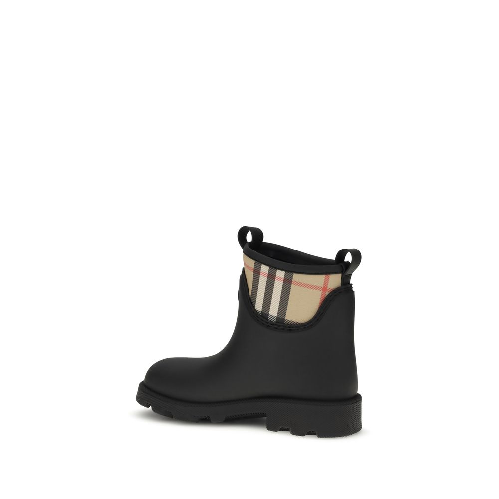 Burberry Black Rubber Ankle Boots | Regal Royce