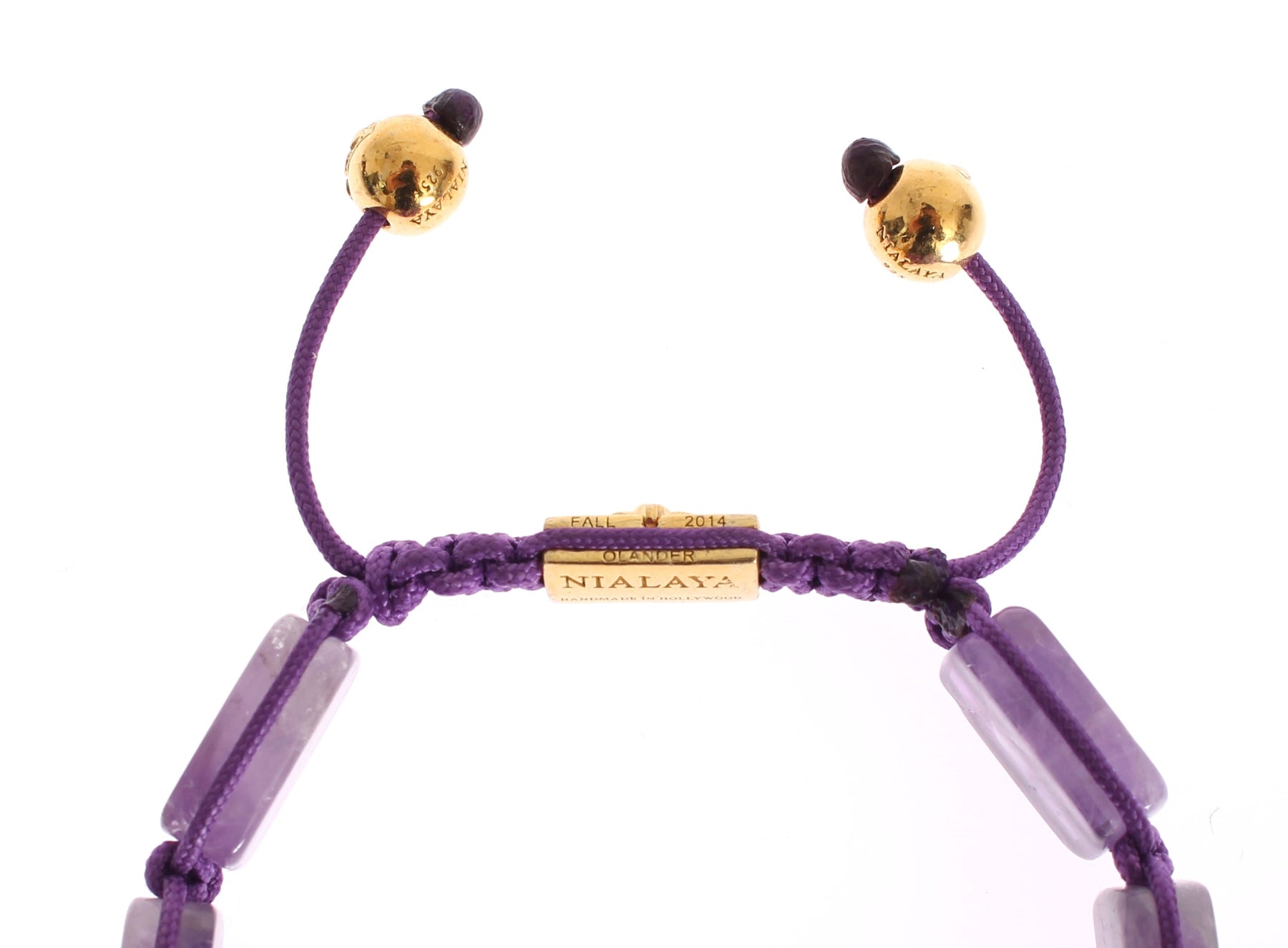 Nialaya CZ Amethyst 18K Gold 925 Bracelet | Regal Royce