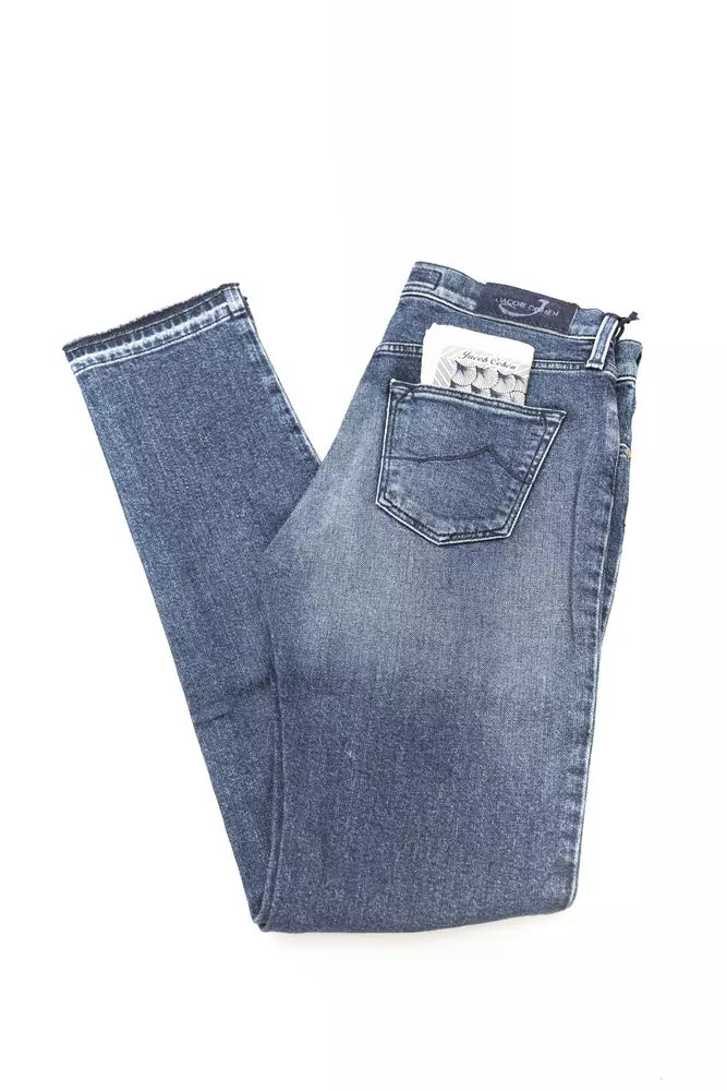 Jacob Cohen Blue Cotton Slim Fit Jeans | Regal Royce