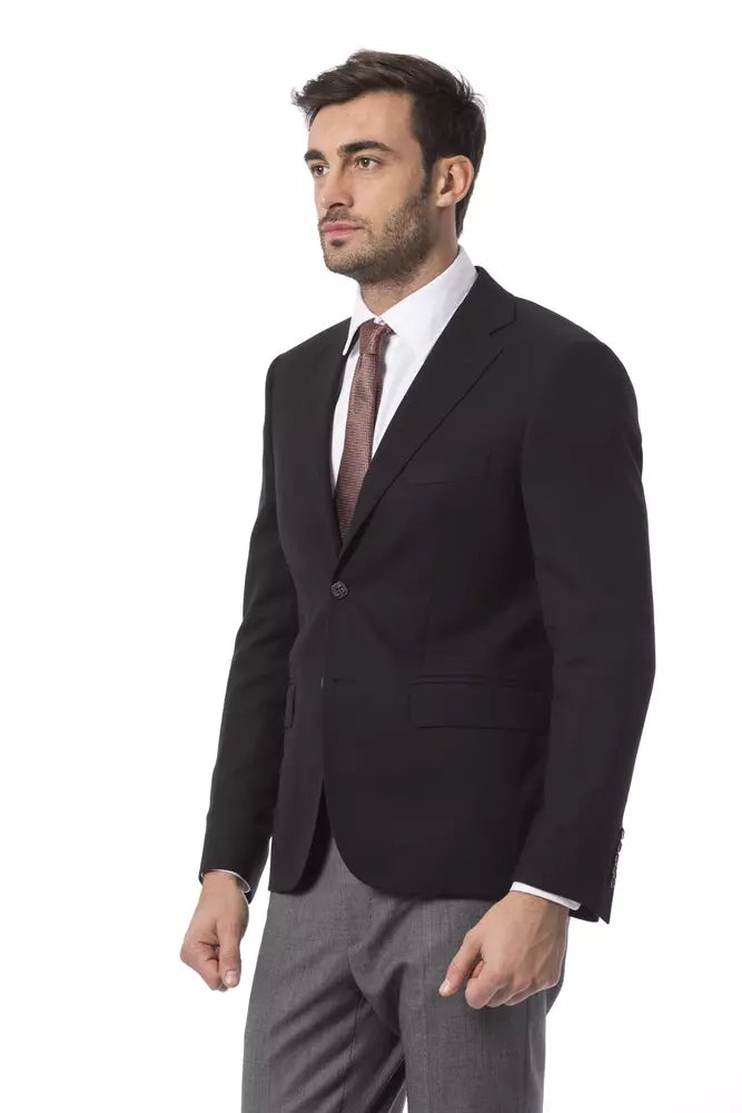 Billionaire Italian Couture Black Wool Blazer | Regal Royce