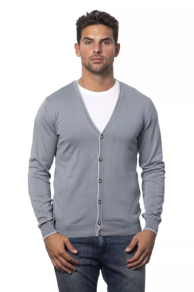 Verri Gray Cotton Cardigan | Regal Royce