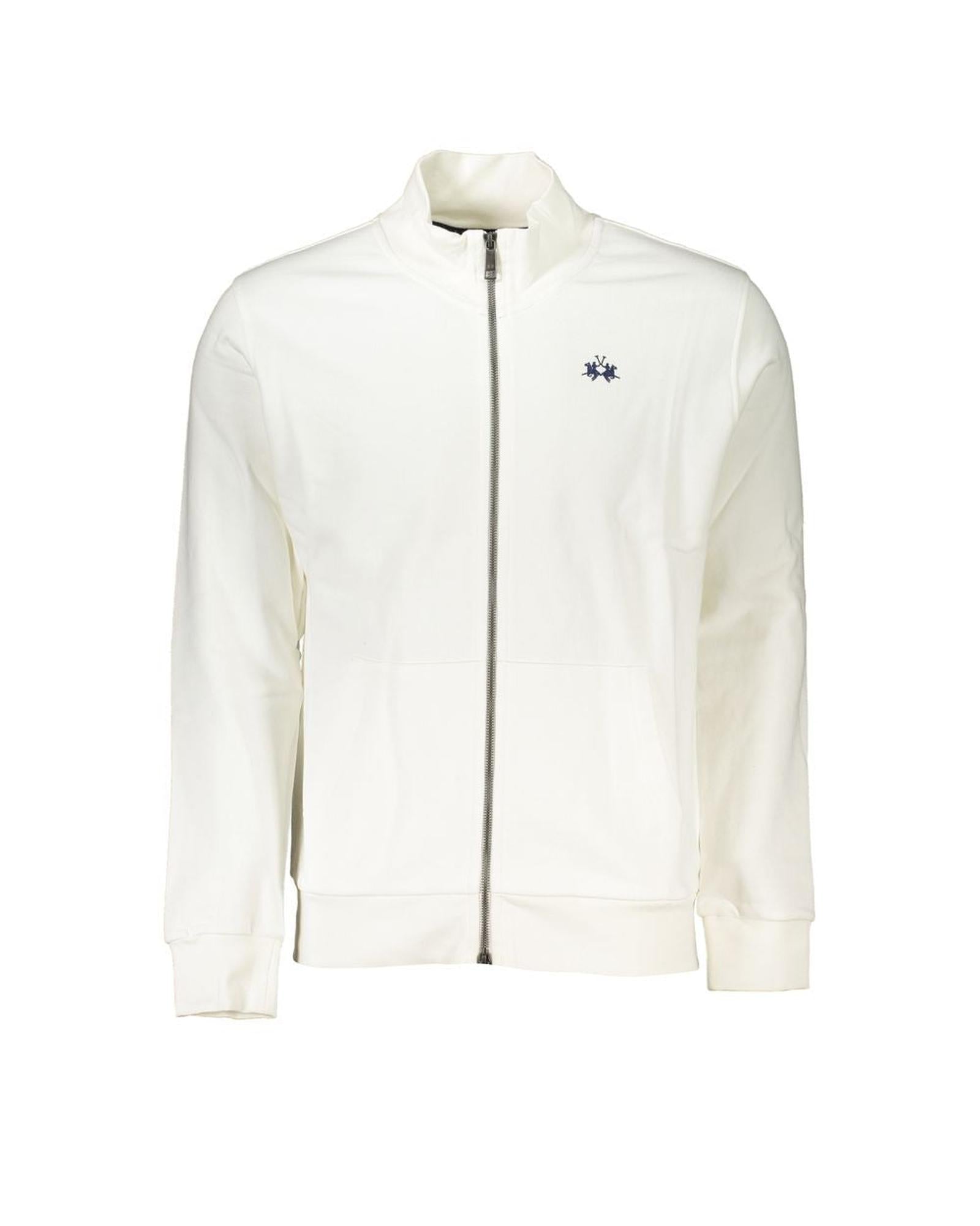 La Martina White Cotton Sweatshirt | Regal Royce