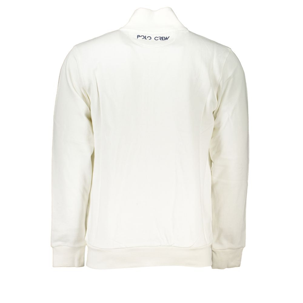 La Martina White Cotton Sweatshirt | Regal Royce