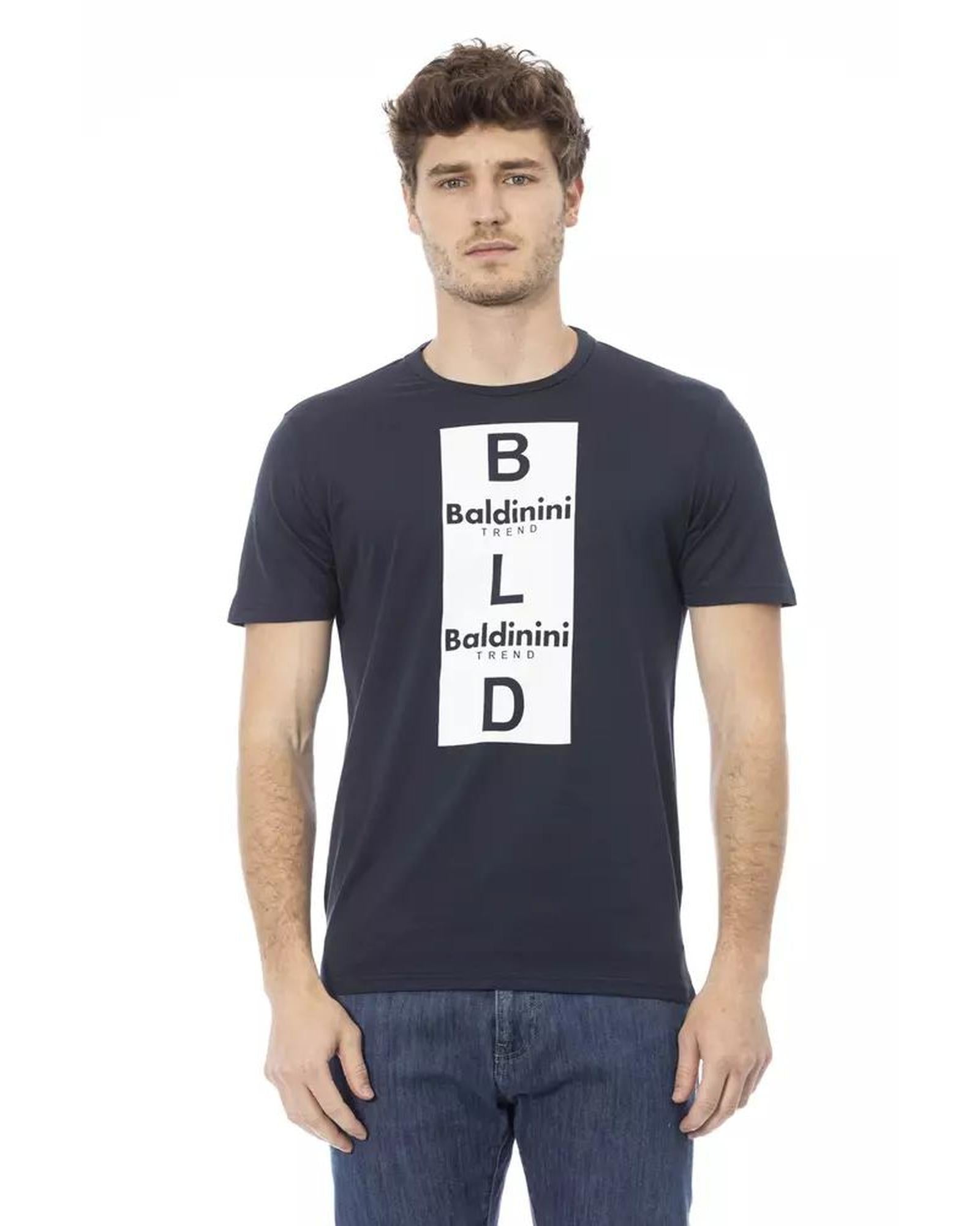 Baldinini Trend Blue Cotton T-Shirt | Regal Royce