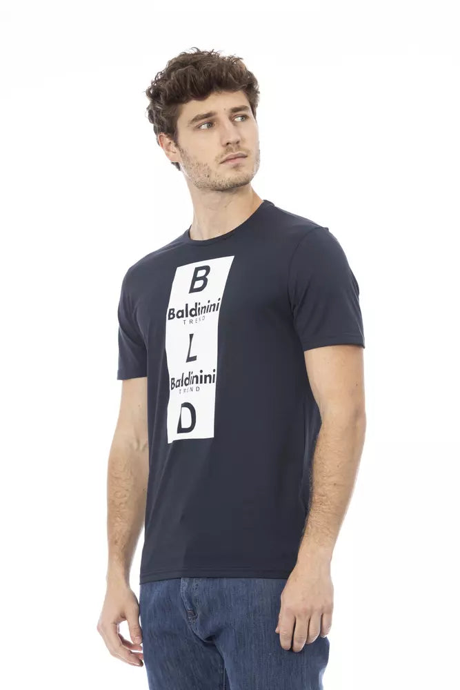 Baldinini Trend Blue Cotton T-Shirt | Regal Royce