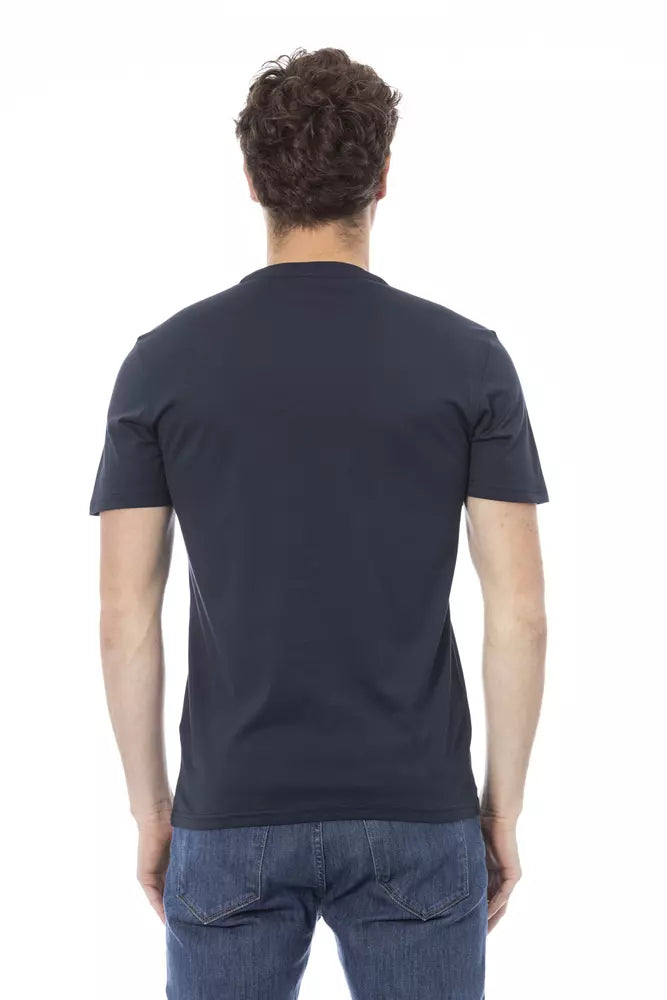 Baldinini Trend Blue Cotton T-Shirt | Regal Royce