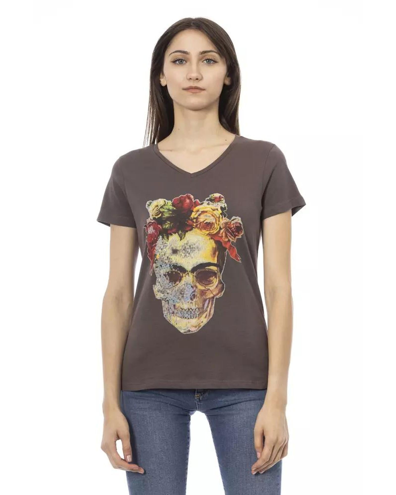 Trussardi Action Brown Cotton T-Shirt | Regal Royce