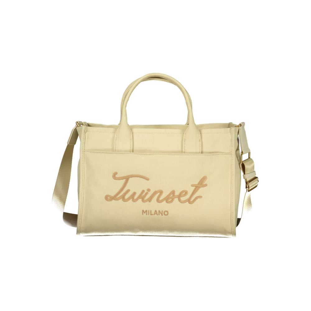 Twinset Beige Cotton Women Tote | Regal Royce