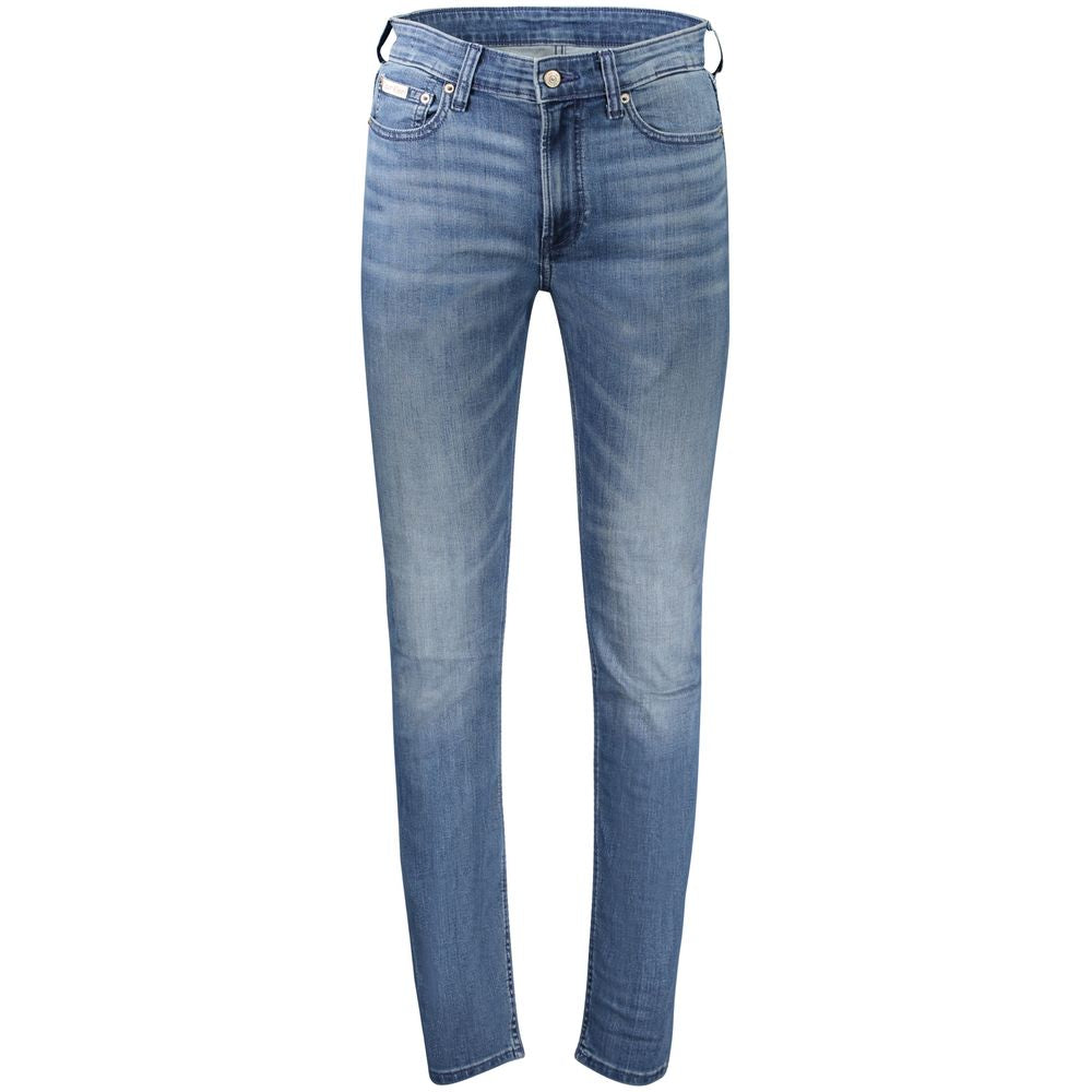 Calvin Klein Blu Cotton Men's Slim-Taper Jean | Regal Royce