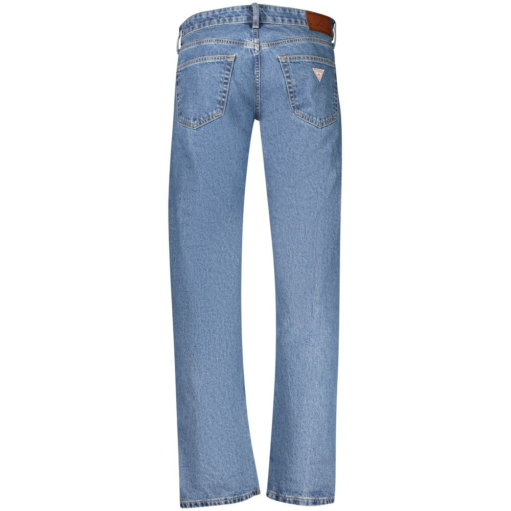 Guess Jeans Blue Cotton Straight-Leg Jeans | Regal Royce