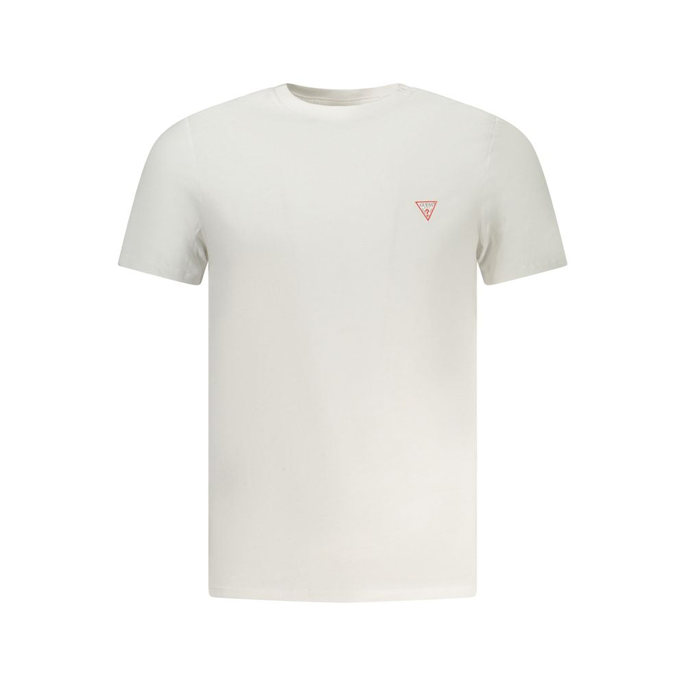 Guess Jeans White Cotton Men T-Shirt | Regal Royce