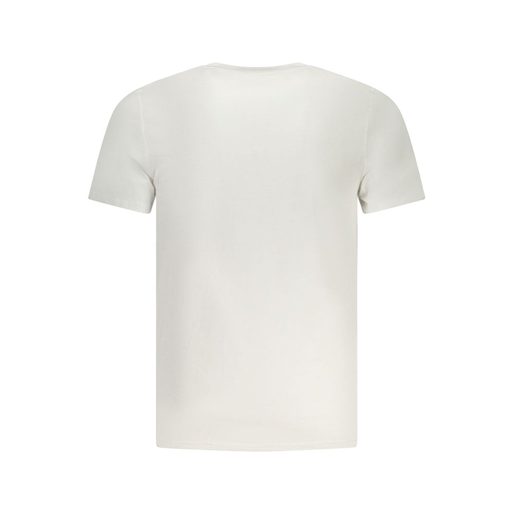 Guess Jeans White Cotton Men T-Shirt | Regal Royce