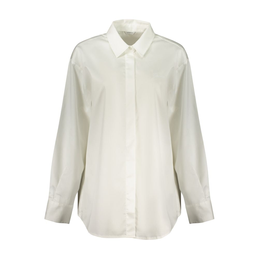 Guess Jeans Bianco Cotton Women Shirt | Regal Royce