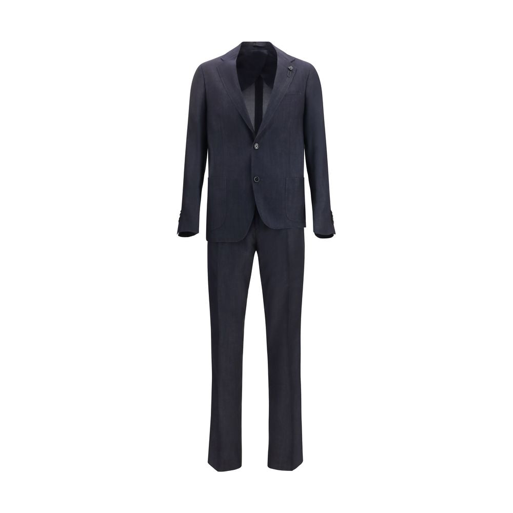 Lardini Blue Cotton Two-Piece Suit | Regal Royce